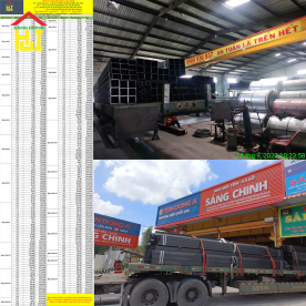 Bảng giá thép hộp vuông đen