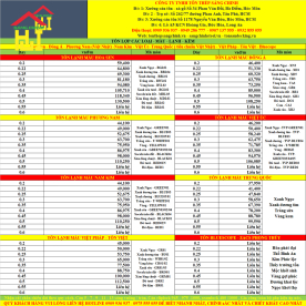 TÔN LẠNH MÀU PHƯƠNG NAM